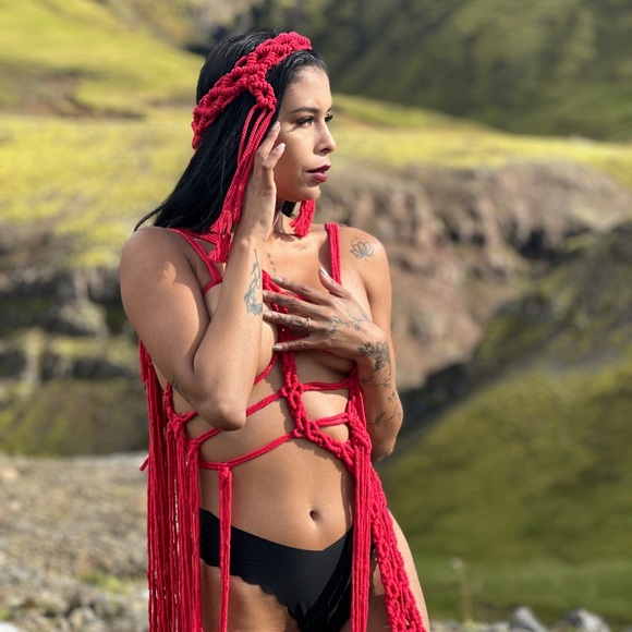 Handmade Macramé Rope Headpiece - Picture 7 of 7